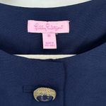 Lilly Pulitzer  Women's Navy Kelan 100% Dupioni Matte Silk Dress, Size 10, EUC Photo 2