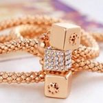 Cute Square Rhinestone Stretch Bracelet For Women Gold Photo 0
