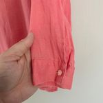 J.Jill  Love Linen 100% Linen Essential Shirt Button Up Pink Women’s Size Medium Photo 6
