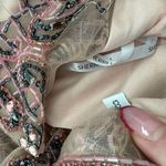 Sherri Hill Cropped Halter Top Embroidered Beaded Pink Grey Prom Bollywood Sz 8 Photo 10