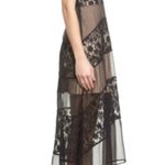Foxiedox Tristan Lace & Chiffon black maxi dress size L Photo 3