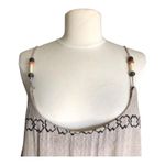 Jeffrey & Dara Boho Maxi Dress Beaded Spaghetti Strap Black White Tribal Prt. 14 Photo 8