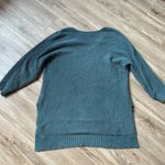 American Eagle Chenille Oversized Chunky V-Neck Sweater Teal Size M Photo 7