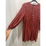 Madewell  Challis Red Button-Front Mini Dress in Tiny Daisy Sz XS Photo 5