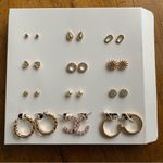 Earrings 12 Days of Bling Gold Studs Hoops Gift Set Casual Neutral Holiday Photo 2