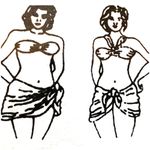 In Gear Ocean Blue Black Floral Fringe Multiway Swim Cover Photo 3