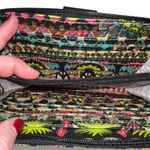 Sakroots  Womens Wallet Clutch Purse Crossbody Black Neon Pineapple Peace Sign Photo 6