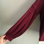 VICI Burgundy Capitol Reef V-Neck Sweatshirt Top S Photo 7