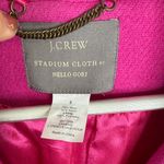 J.Crew  Majesty Peacoat Fuchsia Hot Pink Stadium Cloth Double Breasted Coat Sz 2 Photo 3