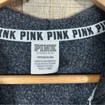PINK - Victoria's Secret Victoria’s Secret PINK Sequin Hoodie Zip Up Gray Mesh Sleeve Size Small Bling Photo 5