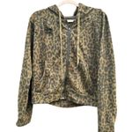 Disney Villain Graphic Zip Up Hoodie Olive Green Leopard Print Size Medium OOAK Photo 0