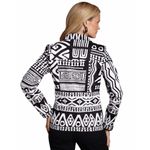 Chico's new Chico’s ☯︎︎ Alphia Aztec Print Classic Jacket ☯︎︎ Black + White ☯︎︎ Medium Photo 2