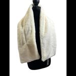 Apparis Luxurious Ivory Faux Fur Scarf Wrap White Photo 2