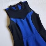 Material Girl Black And Blue Mesh Fit And Flare Dress Photo 3