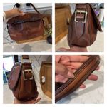 Antonio Melani Vintage gorgeous Brown supple leather shoulder bag Y2K neutral Photo 5