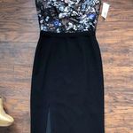 Dress the Population  • Giulia Floral Lace Wrap Dress black silver sequin sheath Photo 0