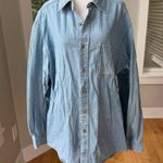 Vintage Dockers Light Blue Denim Jean Short Size Large Photo 4