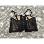 Victoria's Secret Black and Tan Lace Corset Medium M Photo 2
