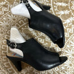 Alfani  Womens Black Padded Step Flex Peep Toe Stacked Heel Buckle Bootie 9.5 Photo 0