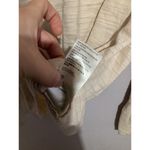 We The Free Free People Shirt Womens Medium Natasha Long Sleeve Ruched Beige Photo 5