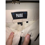 Paige Women's  Size 25 Beige Faux Leather Ankle Cropped Pants Photo 5