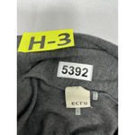 Ecru Womans  Long Sleeve Open Front Cardigan Sweater Small Gray Faux Suede Photo 2