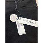 Workshop Republic Clothing WORKSHOP Republic Jean Shorts Size 14 Black Modern Fit Cuffed Hem Casual Stretch Photo 2