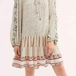 Free People Flowers In Your Hair Chiffon Mini Dress Photo 0