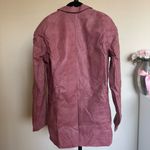 House Of CB  'Kiera' Warm Pink Vegan Leather Oversized‎ Blazer NWOT Photo 3