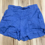 Bella Dahl  Blue Linen Shorts Women’s Small Photo 0