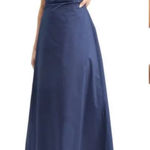 Bardot  Lora Strapless Cotton Poplin Maxi Dress Navy Blue 12 Photo 0