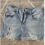 Energie Curvy Mom Denim Shorts Super High Rise Womens 9 - 29 Light Blue Wash Stretch Photo 0