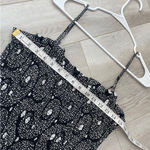 Shrimps Silk Dress polka dot smocked mini womens Black White size 12 minimalist Photo 2