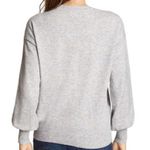 Anthropologie Ella Moss Maggie Heather Grey Puff Sleeve Knit Sweater Small Photo 12