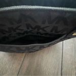 Michael Kors Satchel Monogram Top Handle Bag Jet Set Black Gold Chain Handle Photo 4