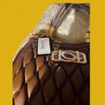 Bebe Sena sm Satchel Crossbody in Chocolate Quilted Gold Hardware NWT Photo 1