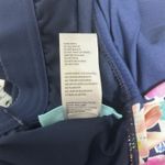 Beach House Womens Plus 22W Tankini Swim Top Navy Floral Striped Adjustable Tie Blue Photo 10