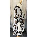 Animal Leopard Print Cozy Long Line Cardigan Sweater Soft Comfy Photo 3