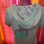 Apple Tunic Hooded Sweatshirts with Puffed Sleeve medium vintage Photo 5