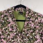 Vintage y2k Womens Collared Button Up Top M Floral Lace 3/4 Sleeve Top Cottage Size M Photo 1