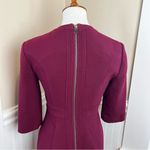 Toccin Designer Sheath Dress‎ Full Back Zip Deep Red Stretch Size 4 Photo 6