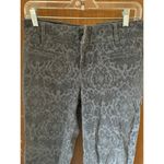 Anthropologie Gray Damask Velvet "Flocked Charlie Trousers" Cartonnier Photo 7