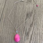 Delicate drop nugget silver & crystal necklace Photo 0