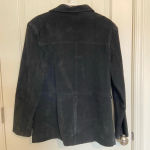 Vintage Middlebrook adult black leather zip jacket‎ padded shoulders — small Photo 7