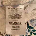 Loft  Cotton Marisa Ankle Green Brown Cream Blue Floral Crop Pants Size 4 Photo 4