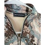 Pretty Little Thing Blue Snake Print Slinky Zip Front Collar Bodycon Dress Size 4 Photo 5