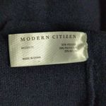 Modern Citizen Milly Zip Collar Navy Blue Sweater Dress Mini Split Sleeve L New Photo 7