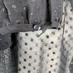 Elle Sheer Lace Black Long Sleeve Blouse Women’s Size Small Polka dot Photo 5