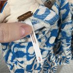 Free People  Blue White Bali Birds Of Paradise Jumpsuit Photo 4