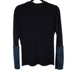 Elie Tahari  Cardigan Sweater Zipper Black Blue Tweed Boucle‎ Wool Blend S Photo 1